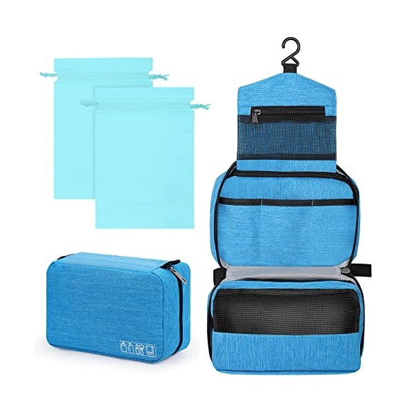 Sarsumir Trousse de Toilette Femme Homme Voyage Trousse Maquillage Trousse Toilette Grande Capacité 1 Trousses de Toilette + 