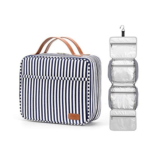 Trousse de Toilette, Trousse de Toilette Voyage pour Femme, Grande Capacité Toilette Voyage Imperméable et Suspendu, Trousse 