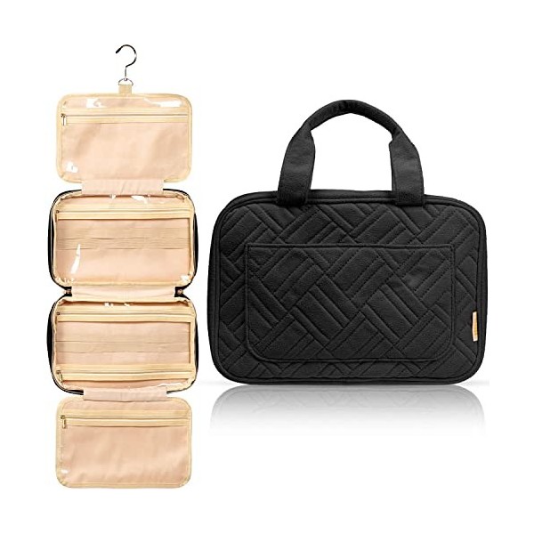 Trousse de Toilette de Voyage à Suspendre pour Femmes et Hommes, Sac Hygiénique Pliable, Kit dorganisation pour Les Cosmétiq