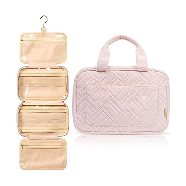 Trousse de Toilette de Voyage à Suspendre pour Femmes et Hommes, Sac Hygiénique Pliable, Kit dorganisation pour Les Cosmétiq