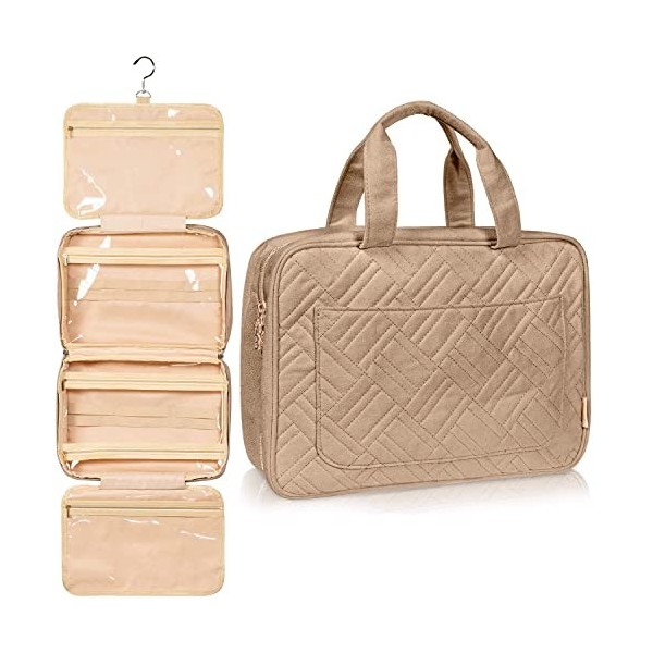 Trousse de Toilette de Voyage à Suspendre pour Femmes et Hommes, Sac Hygiénique Pliable, Kit dorganisation pour Les Cosmétiq