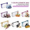 Trousse de Toilette Transparente, Comius Sharp 7 Pièces Transparent Portable Voyage Trousse de Toilette, Imperméables Trousse