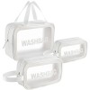 LEcylankEr Trousse de Toilette Transparente Femme Trousse de Maquillage Voyage, Set Trousse de Toilette Impermeable Rose 