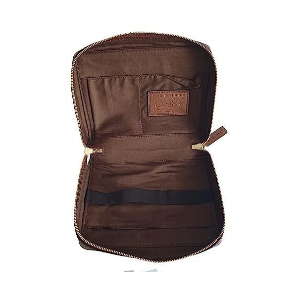 Sac Beauty Case The Bridge 4934027T Cuir Organisé, marron, Trousse de toilette de voyage