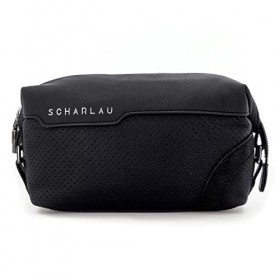 Scharlau Trousse de Toilette ROOSE - Cuir de Vachette de qualité supérieure - Convient pour Les Hommes et Les Femmes pour Les