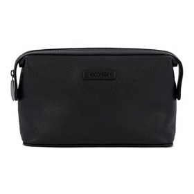 PIQUADRO Beauty en Cuir Un COMPART, Noir, 26X15.5X10.5, Contemporain