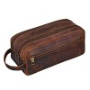 STILORD Vintage Trousse de Toilette/Trousse de Voyage en véritable Cuir de Boeuf Brun/Marron