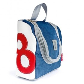 360° Trousse de toilette Marin XL Blanc/bleu Chiffre rouge, Blanc, bleu, rouge., 23 x 24 x 12 cm