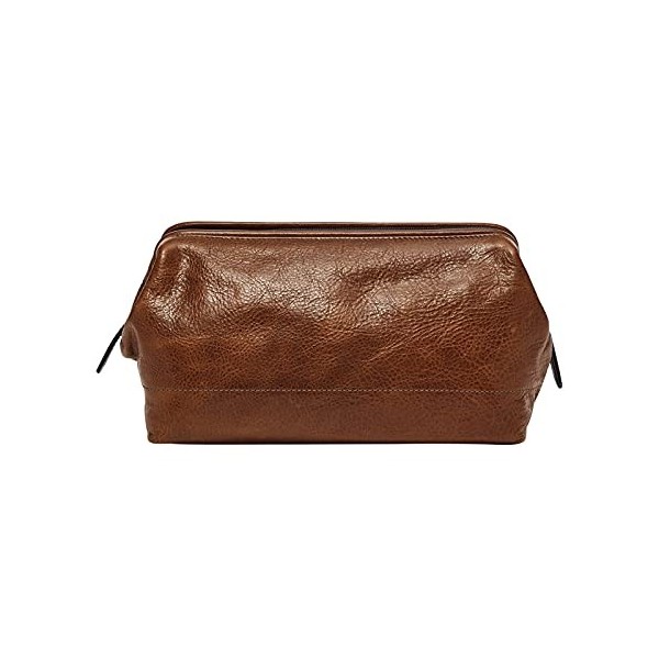 Fossil Gift pour homme Travel, cuir Trousse de toilette cognac 26.7 cm L x 14.6 cm L x 15.3 cm H MLG0724222