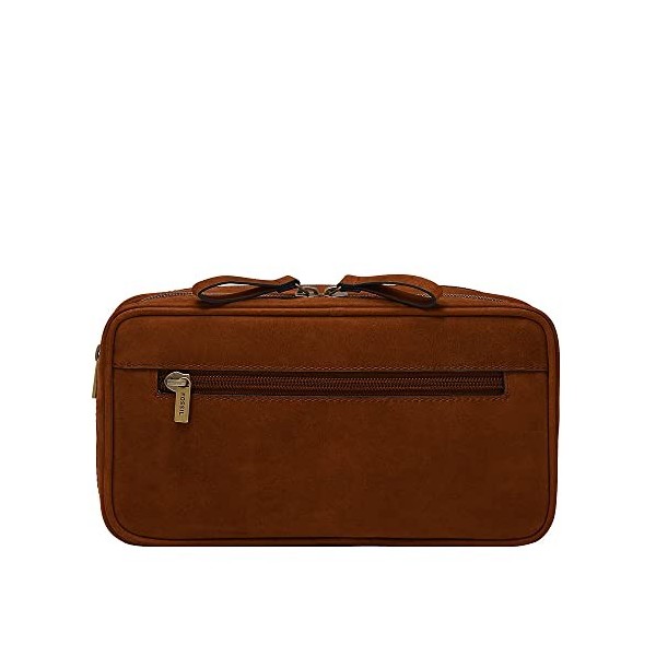 Fossil Gift pour homme Travel, cuir Trousse de toilette cognac 26.7 cm L x 14.6 cm L x 15.3 cm H MLG0724222