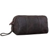 STILORD Charles Trousse de Toilette Cuir Grand Vintage Design pour Homme et Femme Nécessaire avec poignée, Couleur:Kara - C