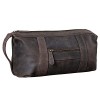 STILORD Bruno Nécessaire de Voyage Homme Cuir Vintage Trousse de Toilette avec 2 Compartiments et lAnse Étui en Cuir Vérit