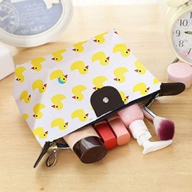 Lot de 2 petites trousses de toilette de voyage imperméables imprimées avec fermeture éclair multifonction pour femmes et fil