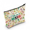 WZMPA Trousse de maquillage de voyage Mexique Cadeaux de voyage Take Me To Mexico Sac de poche à fermeture éclair Sac de voya