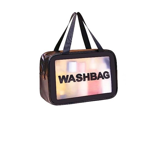 SHANFEILU Sac de Maquillage à leau translucide Sac de Toilette Portable Sac de Toilette Cosmétiques Voyage Sac de Remise des