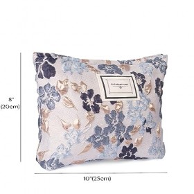 Fentow Grande trousse de maquillage en toile pour femme, grande trousse de maquillage de voyage pour sac à main, trousse de t