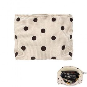 Trousse Toilette à Pois Trousse Toilette Velours CôTelé Trousse à Crayons Make Up Bag Trousse Maquillage à Pois Beige Trousse