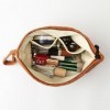 Jiliyote Trousse de maquillage en velours côtelé - Pour femme - Petite trousse de maquillage avec sourire - Sac cosmétique de