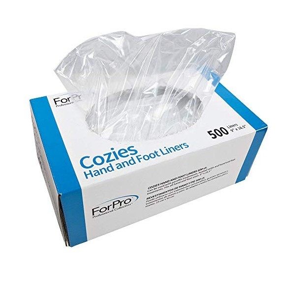 ForPro Cozies Hand and Foot Liners - Paraffin Treatments, Heated Mitts- Hand/Foot Treatments - 9? W x 16.5? L  - 500-Count