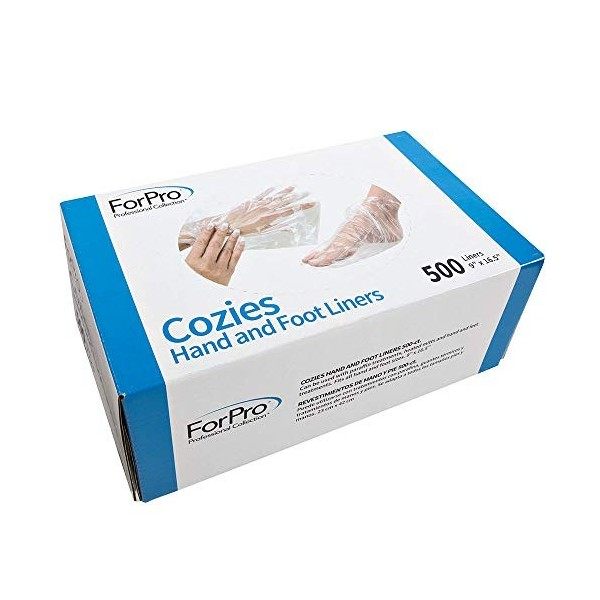 ForPro Cozies Hand and Foot Liners - Paraffin Treatments, Heated Mitts- Hand/Foot Treatments - 9? W x 16.5? L  - 500-Count