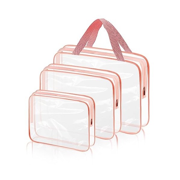 Trousse de toilette de voyage transparente, étanche et portable, pour liquides, maquillage, cosmétiques, en PVC pour femmes, 