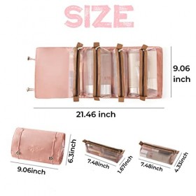 WUBAYI Trousse de toilette de voyage étanche à suspendre,Organiseur de cosmétiques portable pour femme,avec 4 compartiments p