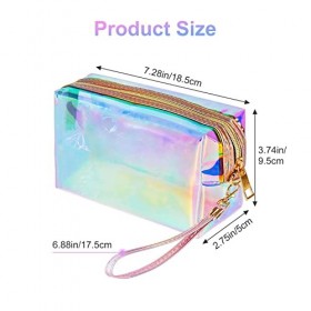 Trousse de toilette de voyage transparente en PVC, trousse de maquillage pour femme, trousse de maquillage de voyage avec fer