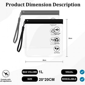 Sacs de toilette de voyage transparents pour les liquides de sécurité aéroportuaire, sacs de voyage pour articles de toilette