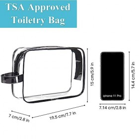 Trousse de toilette de voyage transparente, TRIPON,Trousse de voyage pour articles de toilette, maquillage, cosmétiques, 3 di