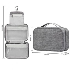 Trousse de toilette Etercycle pour homme et femme,Avec crochet et poignée,Étanche,Portable,Sac de toilette,Grande trousse de 