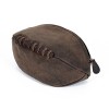 Trousse de toilette en cuir véritable avec doublure imperméable pour ballon de rugby, chocolat Marron - 722.16.003.05