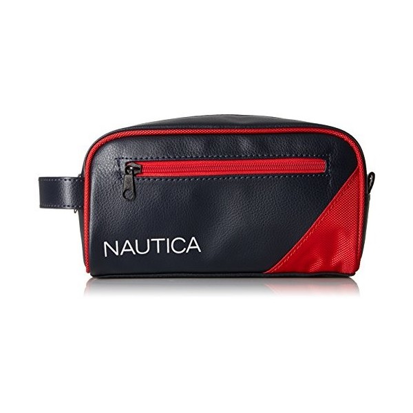 Nautica Mens Top Zip Travel Kit Toiletry Bag Organizer