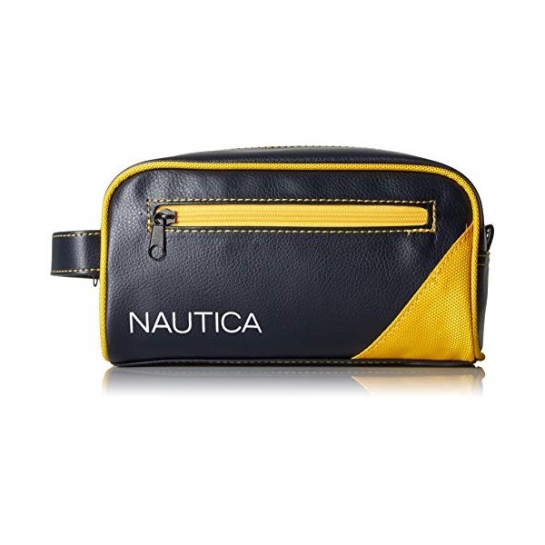 Nautica Mens Top Zip Travel Kit Toiletry Bag Organizer