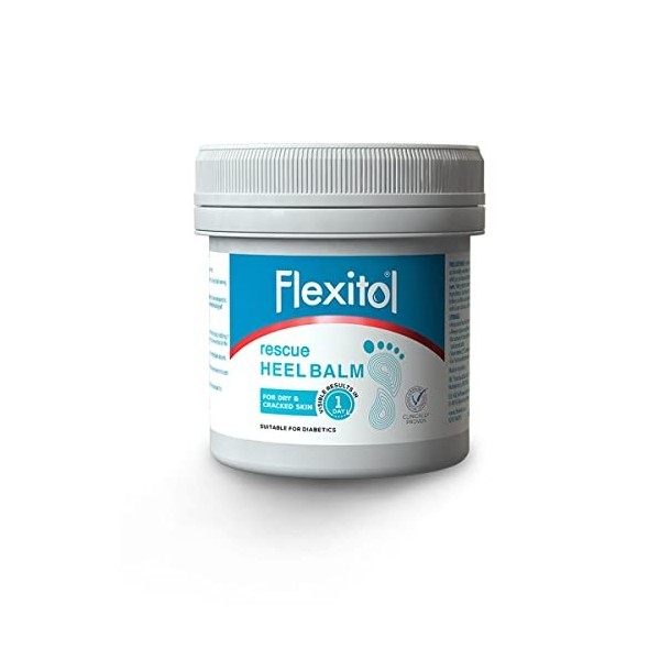 Flexitol Rescue Baume pour les talons - Traitement médicalement prouvé pour les pieds secs et crevassés - 25 % durée - Hydra