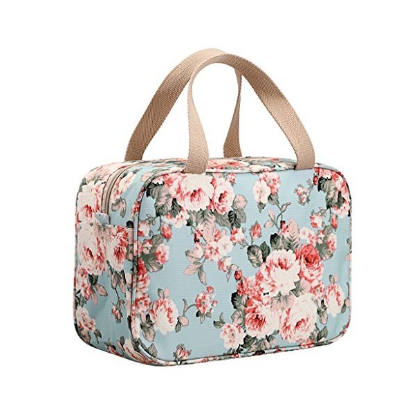 IGNPION Grande trousse de toilette de voyage étanche pour femme - Trousse de toilette de voyage - Sac de rangement pour maqui...