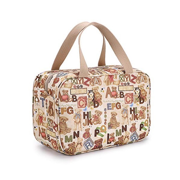 IGNPION Grande trousse de toilette de voyage étanche pour femme - Trousse de toilette de voyage - Sac de rangement pour maqui...