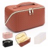 Yokilly Trousse de Toilette Femme,Grande Capacité Trousse Maquillage,PU Trousse de Toilette Voyage,Portable Étanches Trousse 