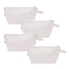 Augbunny Lot de 4 Trousses de toilette, de voyage, trousses de rangement en toile 100 % coton, universelles, idéales pour maq