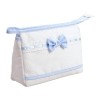 Filet Voyage Trousse de Toilette avec Fermeture éclair, Blanc ET Bleu, Taille Unique Baby-Girls