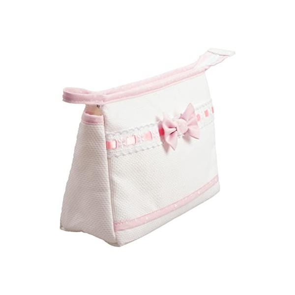 Filet Voyage Trousse de Toilette avec Fermeture éclair, Blanc ET Bleu, Taille Unique Baby-Girls