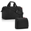 reisenthel Set sac de voyage Allrounder taille L avec trousse de toilette toiletbag taille XL - Noir - Signature Black., 30 l