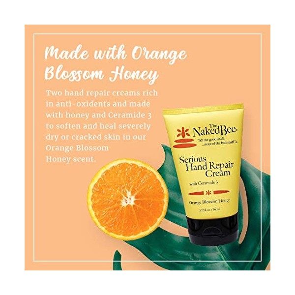 Serious Hand Repair Cream in Orange Blossom Honey 3.25 oz pack of 2 by The Naked Bee