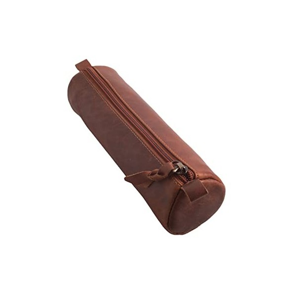 Anders Trousse en cuir avec fermeture éclair, Marron 1., Organiseur de poche