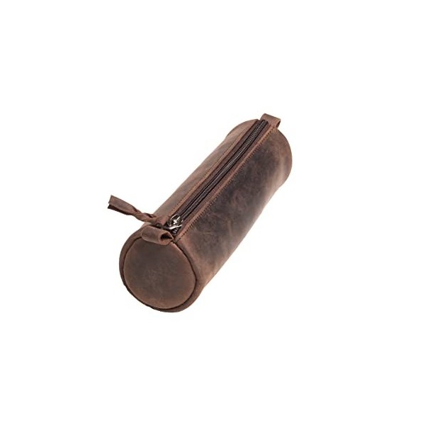 Anders Trousse en cuir avec fermeture éclair, Marron 1., Organiseur de poche