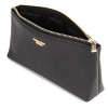 Berliner Bags Premium Trousse de Toilette Anna en Cuir pour Maquillage, Cosmétiques, Objets de Valeur Noir/Or