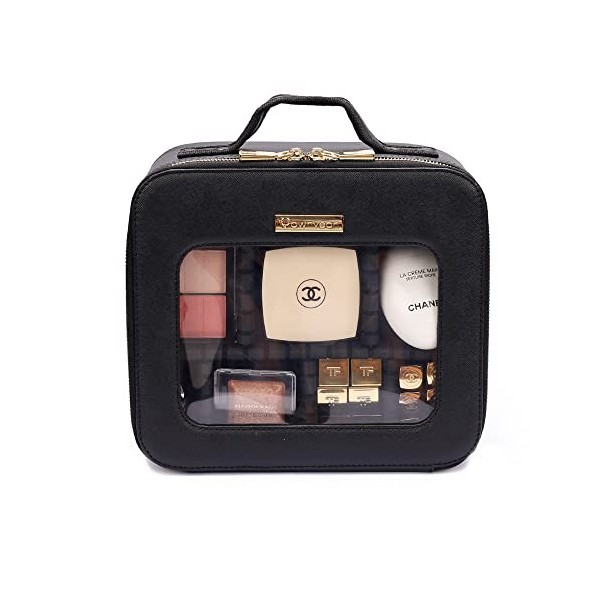 ROWNYEON Trousse de maquillage en TPU, rose-moyen, Pink-medium, rose-moyen