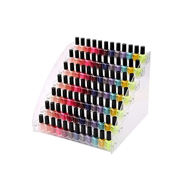 Support de vernis à ongles, organisateur de vernis à ongles acrylique transparent universel Présentoir de vernis à ongles gai