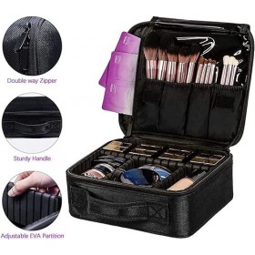 Sac Trousse Maquillage Voyage, Makeup Case Professionnel Sac Organiseur, Étanche Grande Capacité Portable avec Compartiments 