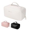 Trousse à Maquillage Grande Capacité, Portable Trousse de Toilette Femme Imperméable PU Cuir Sac Cosmétique Organisateur avec