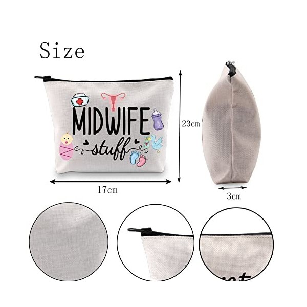 Trousse à maquillage pour sage-femme ou sage-femme, blanc cassé, big, MIDWIFE stuff UK